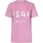 Magliette & T-shirt rosa M di cotone mezza manica con scollo rotondo Msgm 