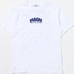 T-shirt bianche di cotone per bambino Msgm Kids di Giglio.com 