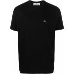 t-shirt nera con ricamo Orb