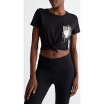 Magliette & T-shirt nere XS di cotone mezza manica con scollo rotondo per Donna Liu Jo 