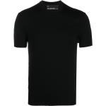 t-shirt nera in maglia sottile
