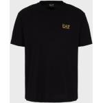 Magliette & T-shirt nere XS di cotone mezza manica con scollo rotondo per Uomo EA7 