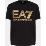 Magliette & T-shirt nere XS di cotone mezza manica con scollo rotondo per Uomo EA7 