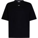 Magliette & T-shirt nere S di cotone a girocollo mezza manica con scollo rotondo Off-White 