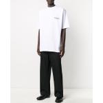Magliette & T-shirt bianche taglie comode di cotone Bio mezza manica con scollo rotondo Balenciaga 