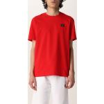 Magliette & T-shirt scontate rosse S di cotone a girocollo lavabili in lavatrice mezza manica con scollo rotondo Paul&Shark 