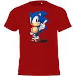 TRVPPY - Maglietta da bambino modello Sonic, taglia 2 – 12 anni in diversi colori. Colore: rosso 12 anni