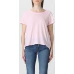 Magliette & T-shirt scontate casual rosa S di cotone a girocollo mezza manica con scollo rotondo ROBERTO COLLINA 