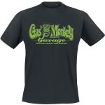 T-Shirt Rockabilly di Gas Monkey Garage - Green script - L a XXL - Uomo - nero