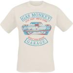 T-Shirt Rockabilly di Gas Monkey Garage - Live Fast, Drive Hard - M - Uomo - sabbia chiaro