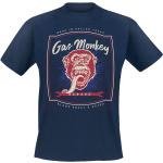 T-Shirt Rockabilly di Gas Monkey Garage - Made In Dallas - S a M - Uomo - blu navy