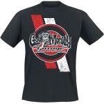 T-Shirt Rockabilly di Gas Monkey Garage - Red and white stripes - S a XXL - Uomo - nero