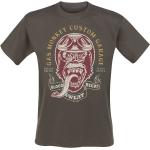 T-Shirt Rockabilly di Gas Monkey Garage - Vintage Monkey - S a XXL - Uomo - marrone