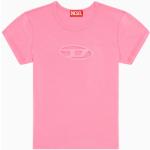 Magliette & T-shirt rosa L in poliestere Bio ricamate per Donna Diesel 