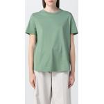 Magliette & T-shirt scontate casual verdi S di cotone a girocollo mezza manica con scollo rotondo MaxMara 