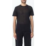 Magliette & T-shirt casual nere S in viscosa a girocollo mezza manica con scollo rotondo Saint Laurent Paris 