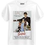 T-Shirt Scarface Film al Pacino (XL, Bianco)