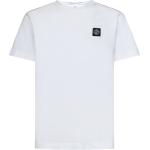 Magliette & T-shirt bianche XXL taglie comode di cotone a girocollo mezza manica con scollo rotondo Stone Island 