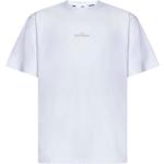 Magliette & T-shirt bianche M di cotone a girocollo mezza manica con scollo rotondo Stone Island 