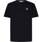 Magliette & T-shirt nere XL di cotone a girocollo mezza manica con scollo rotondo Stone Island 