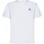 Magliette & T-shirt bianche XL di cotone a girocollo mezza manica con scollo rotondo Stone Island 