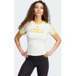 Magliette & T-shirt scontate bianche S di cotone con scollo rotondo per Donna adidas Logo 