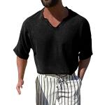Magliette & T-shirt Regular Fit eleganti nere 3 XL taglie comode a quadri mezza manica per Uomo 