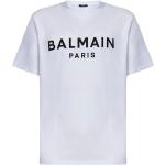 Magliette & T-shirt bianche XXL taglie comode di cotone a girocollo mezza manica con scollo rotondo Balmain 
