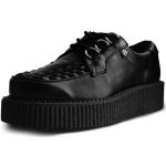 T.U.K. Anarchic Creeper - Men's & Women's Shoes - Colour Black Vegan Leather with Lace Up D-Rings - EU41