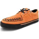 Sneakers stringate larghezza E casual arancioni numero 45 in pelle di camoscio per Donna Tuk 
