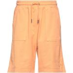 Shorts scontati arancioni XL di cotone tinta unita a vita alta per Uomo Tagliatore 