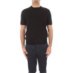Magliette & T-shirt scontate nere XL di seta a girocollo mezza manica con scollo rotondo per Uomo Tagliatore 