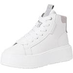 Sneakers larghezza E casual bianche numero 39 con tacco da 5 cm a 7 cm platform per Donna Tamaris 