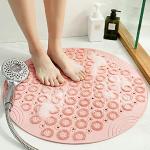 Tappetini rosa in PVC rotondi lavabili in lavatrice da doccia 