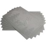 Tovaglie grigie in PVC 6 pezzi plastificate 