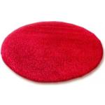 TAPPETO cerchio SHAGGY 5cm rosso rotondo 100 cm