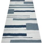 Tappeto COLOR 19676369 SISAL linee beige / blu 80x150 cm