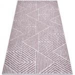 Tappeto COLOR 47176260 SISAL linee, triangoli, zigzag beige / rosa cipria 60x110 cm