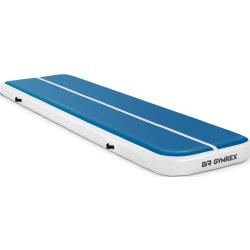 Tappeto da ginnastica gonfiabile - Airtrack - 400 x 100 x 20 cm - 200 kg - blu/bianco