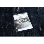 Tappeto da lavaggio moderno LAPIN shaggy antisdrucciolevole avorio / nero 80x150 cm