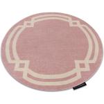 Tappeti moderni rosa in polipropilene a rombi a tema New York diametro 120 cm Dywany Łuszczów 