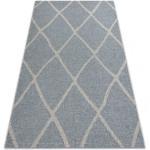 Tappeto HOUSE SIZAL 40345 reticolo, tessuto piatto, effetto lanoso grigio / blu 80x150 cm