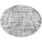 Tappeti moderni grigio scuro di pile diametro 120 cm Dywany Łuszczów 