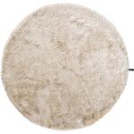 Tappeti moderni scontati beige in poliestere diametro 160 cm 