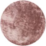 Tappeti moderni scontati rosa in poliestere diametro 80 cm 