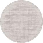Tappeti moderni scontati grigio chiaro in viscosa diametro 120 cm 