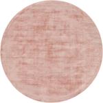 Tappeti moderni scontati rosa chiaro in viscosa diametro 120 cm 