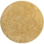 Tappeti moderni gialli di pelliccia sostenibili rotondi diametro 160 cm Paco Home 