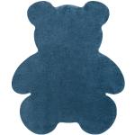 Tappetini blu in poliestere lavabili in lavatrice a tema orso da doccia Dywany Łuszczów 