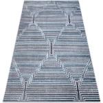Tappeto Structural SIERRA G5018 tessuto piatto blu - strisce, quadri 120x170 cm